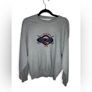 Vintage Embroidered Golfer Crewneck Sweatshirt Approx L